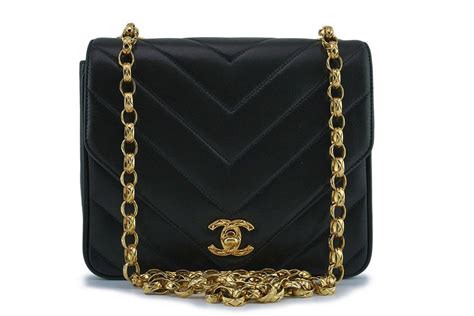 chanel bag with black chain|black chanel bag gold chain.